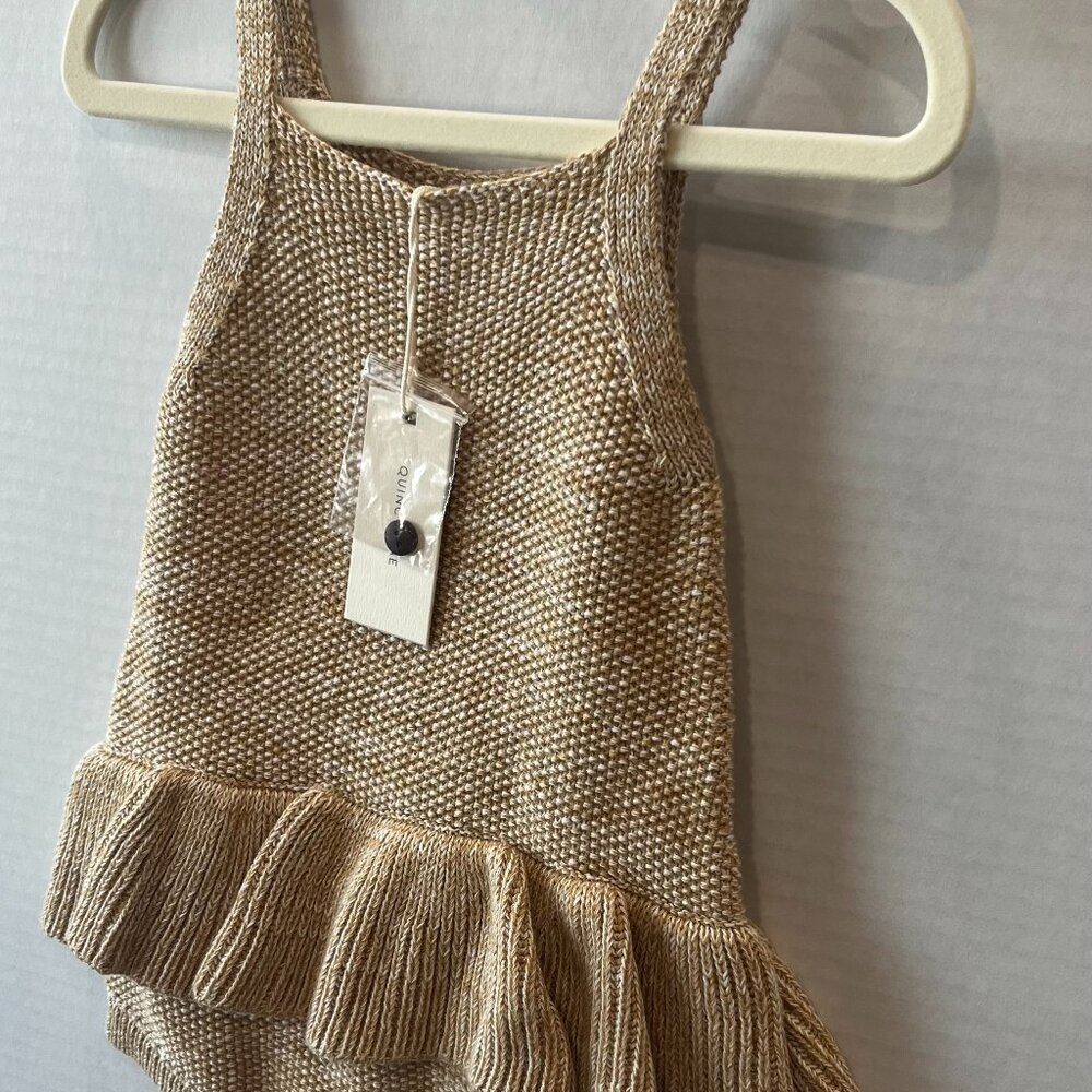 Girl - 12-18M & 18-24M - NWT Quincy Mae Heathered Honey Knit Ruffle Romper